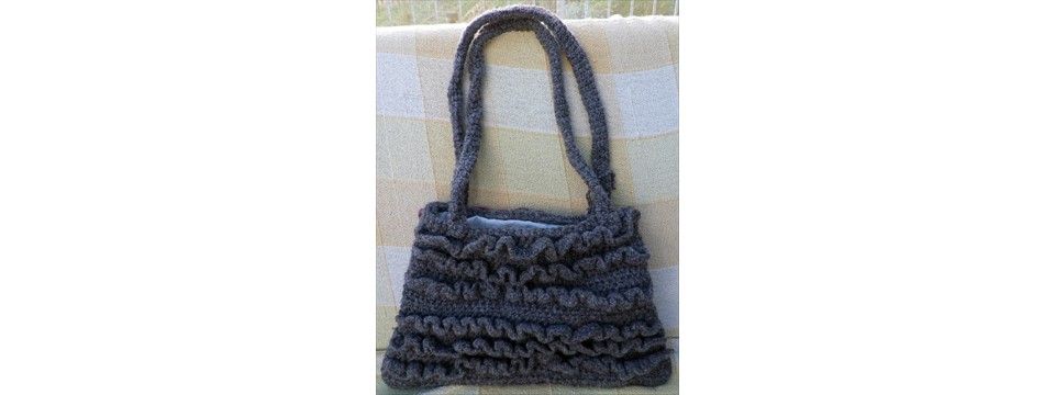 Pink crotcheted bag