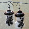 Small snowman earings
